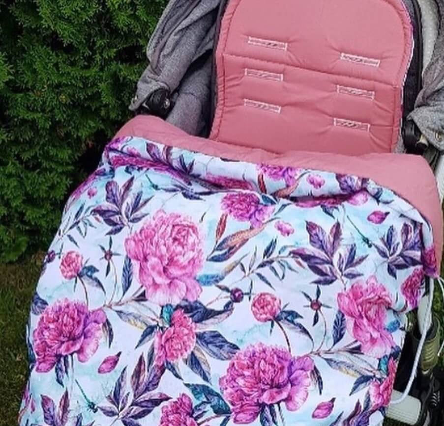 ppp2 růžová podložka do kočárku Rose